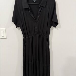 Torrid Black Collared Midi Dress
